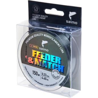 Леска монофильная SALMO DIAMOND FEEDER & MATCH FLUORO COATED Grey 150/023